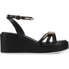 image:imageKARL LAGERFELD Womens Clemons Ankle Strap Wedge SandalBlack