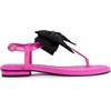 image:imageKARL LAGERFELD Womens Cristi Studded Bow Thong Flip Flop SandalFuchsia