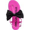 image:imageKARL LAGERFELD Womens Cristi Studded Bow Thong Flip Flop SandalFuchsia
