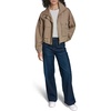 image:imageKARL LAGERFELD Womens Cropped Drop Sleeve Bomber JacketKhaki