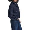 image:imageKARL LAGERFELD Womens Cropped Drop Sleeve Bomber JacketNavy