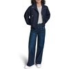 image:imageKARL LAGERFELD Womens Cropped Drop Sleeve Bomber JacketNavy