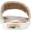 image:imageKARL LAGERFELD Womens Cushioned Insole Everyday Carenza Studs  Flat SandalWhite Gold