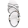image:imageKARL LAGERFELD Womens Daelin Ankle Strap Evening Dress HeelBright WhiteBlack