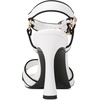image:imageKARL LAGERFELD Womens Daelin Ankle Strap Evening Dress HeelBright WhiteBlack