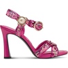 image:imageKARL LAGERFELD Womens Daelin Ankle Strap Evening Dress HeelHot Pink Sequins