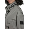 image:imageKARL LAGERFELD Womens Drop Shoulder Bomber Jacket With Logo CollarSage
