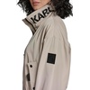 image:imageKARL LAGERFELD Womens Drop Shoulder Bomber Jacket With Logo CollarSand