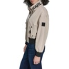 image:imageKARL LAGERFELD Womens Drop Shoulder Bomber Jacket With Logo CollarSand