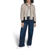 image:imageKARL LAGERFELD Womens Drop Shoulder Bomber Jacket With Logo CollarSand