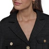 image:imageKARL LAGERFELD Womens Everyday Collared Essential Cropped Tweed JacketBlack