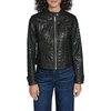 image:imageKARL LAGERFELD Womens Eyelet Faux Leather Moto JacketBlack