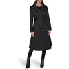 image:imageKARL LAGERFELD Womens Flared Trench CoatBlack