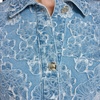 image:imageKARL LAGERFELD Womens Floral Denim Jacquard JacketSky Blue