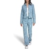 image:imageKARL LAGERFELD Womens Floral Denim Jacquard JacketSky Blue