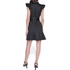 image:imageKARL LAGERFELD Womens Flutter Sleeve Collared ShirtdressBlack