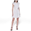 image:imageKARL LAGERFELD Womens Flutter Sleeve Collared ShirtdressSoft White
