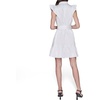 image:imageKARL LAGERFELD Womens Flutter Sleeve Collared ShirtdressSoft White