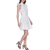 image:imageKARL LAGERFELD Womens Flutter Sleeve Collared ShirtdressSoft White