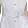 image:imageKARL LAGERFELD Womens Flutter Sleeve Collared ShirtdressSoft White