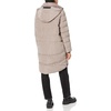 image:imageKARL LAGERFELD Womens Full Length Puffer JacketKnit Cuff Hooded Sand