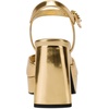 image:imageKARL LAGERFELD Womens Hallet Platform Block Heel With Ankle StrapGold