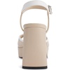 image:imageKARL LAGERFELD Womens Hallet Platform Block Heel With Ankle StrapNudeWhite
