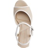 image:imageKARL LAGERFELD Womens Hallet Platform Block Heel With Ankle StrapNudeWhite
