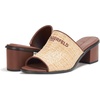 image:imageKARL LAGERFELD Womens Harford Heeled Sandal Mule With Embroidered LogoNatural