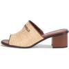 image:imageKARL LAGERFELD Womens Harford Heeled Sandal Mule With Embroidered LogoNatural