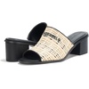 image:imageKARL LAGERFELD Womens Harford Heeled Sandal Mule With Embroidered LogoNaturalBlack