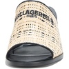 image:imageKARL LAGERFELD Womens Harford Heeled Sandal Mule With Embroidered LogoNaturalBlack