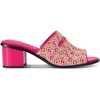 image:imageKARL LAGERFELD Womens Harford Heeled Sandal Mule With Embroidered LogoTeaberry