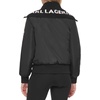 image:imageKARL LAGERFELD Womens Karl Lagerfeld Paris Womens Bomber JacketKnit Collar Black