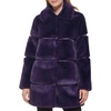 image:imageKARL LAGERFELD Womens Karl Lagerfeld Paris Womens Faux Fur JacketFaux Leather Purple