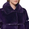 image:imageKARL LAGERFELD Womens Karl Lagerfeld Paris Womens Faux Fur JacketFaux Leather Purple