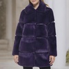 image:imageKARL LAGERFELD Womens Karl Lagerfeld Paris Womens Faux Fur JacketFaux Leather Purple
