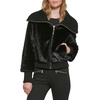 image:imageKARL LAGERFELD Womens Karl Lagerfeld Paris Womens Faux Fur JacketKnit Collared Black