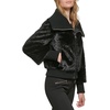 image:imageKARL LAGERFELD Womens Karl Lagerfeld Paris Womens Faux Fur JacketKnit Collared Black