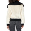 image:imageKARL LAGERFELD Womens Karl Lagerfeld Paris Womens Faux Fur JacketKnit Collared BlackWhite