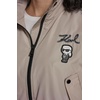 image:imageKARL LAGERFELD Womens Logo Patch Bomber JacketSand