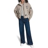 image:imageKARL LAGERFELD Womens Logo Patch Bomber JacketSand