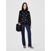 image:imageKARL LAGERFELD Womens Long Sleeve Athleisure Printed Zip Up JacketBlackWhite