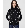 image:imageKARL LAGERFELD Womens Long Sleeve Athleisure Printed Zip Up JacketBlackWhite