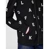 image:imageKARL LAGERFELD Womens Long Sleeve Athleisure Printed Zip Up JacketBlackWhite