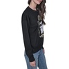 image:imageKARL LAGERFELD Womens Long Sleeve Crew Neck Choupette Baroque SweaterBlack