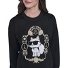 image:imageKARL LAGERFELD Womens Long Sleeve Crew Neck Choupette Baroque SweaterBlack