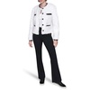 image:imageKARL LAGERFELD Womens Long Sleeve Crew Neck Faux Shearling Jacket With PocketsSoft White