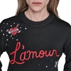 image:imageKARL LAGERFELD Womens Long Sleeve Crew Neck Lamour Tattoo SweaterBlack