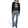 image:imageKARL LAGERFELD Womens Long Sleeve Crew Neck Mini Karl SweaterBlack